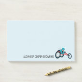 Rollstuhlfahren Post-it Klebezettel (Auf Schreibtisch)