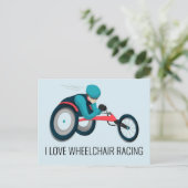 Rollstuhlfahren Postkarte (Stehend Vorderseite)
