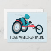 Rollstuhlfahren Postkarte (Vorne/Hinten)