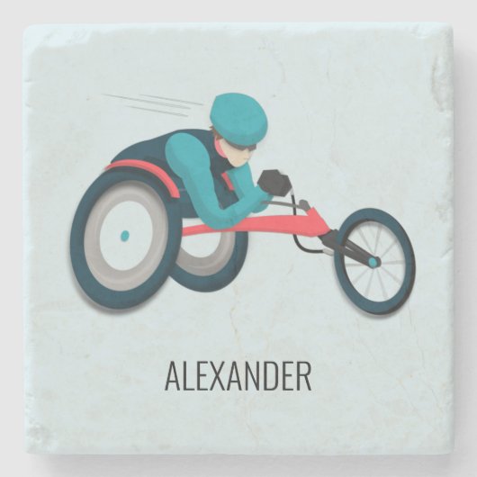 Rollstuhlfahren Steinuntersetzer (Vorderseite)