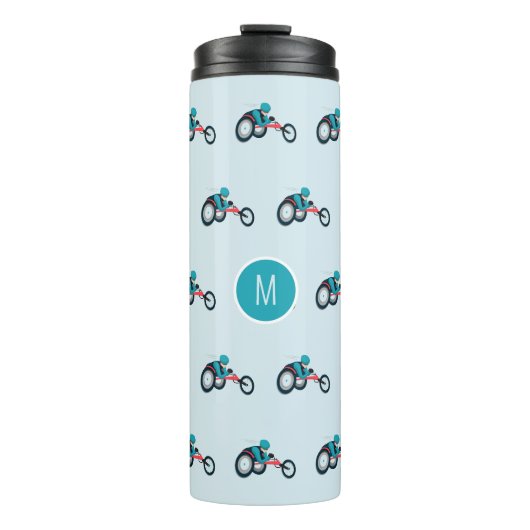 Rollstuhlfahren Thermosbecher (Vorderseite)