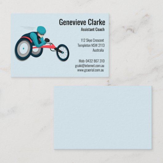 Rollstuhlfahren Visitenkarte (Vorne/Hinten)