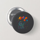 Rollstuhlfahrender Astronaut Motivation Kinder Wel Button (Vorne & Hinten)