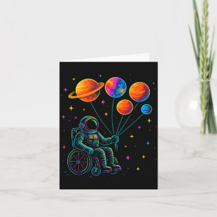 Rollstuhlfahrer Astronaut Motivation Kinder Weltra Dankeskarte