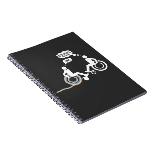 Rollstuhlfahrer Behinderung Unicorn Handicap Spaß Notizblock (Rechte Seite)