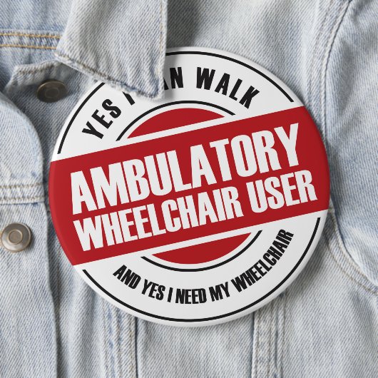 Rollstuhlfahrer Button (Beispiel)