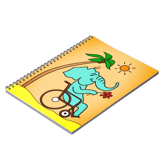 Rollstuhlfahrer Elefant Notizblock (Linke Seite)