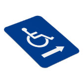 Rollstuhlfahrer-Handicap-Schild mit Pfeil-flexibel Magnet (Rechte Seite)