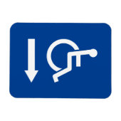 Rollstuhlfahrer-Handicap-Schild mit Pfeil-flexibel Magnet (Horizontal)