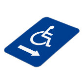 Rollstuhlfahrer-Handicap-Schild mit Pfeil-flexibel Magnet (Linke Seite)