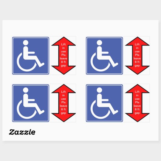 "Rollstuhlfahrer in Gebrauch" Rechteckiger Aufkleber (Blatt)