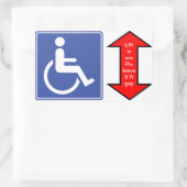 "Rollstuhlfahrer in Gebrauch" Rechteckiger Aufkleber (Tasche)