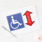 "Rollstuhlfahrer in Gebrauch" Rechteckiger Aufkleber (Umschlag)