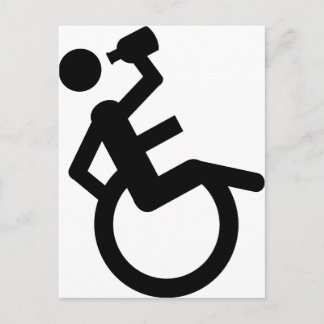 Rollstuhlfahrer Postkarte