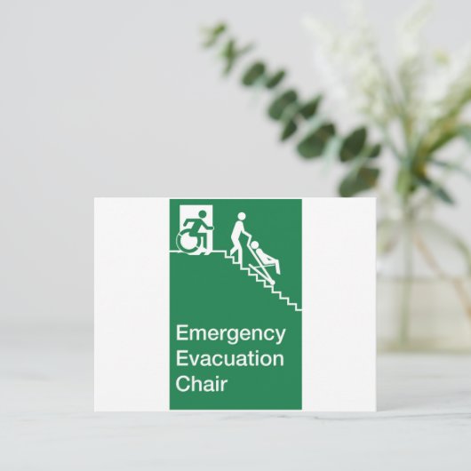 Rollstuhlfahrer - Rollstuhlfahrer - Zeichen Postkarte (Stehend Vorderseite)