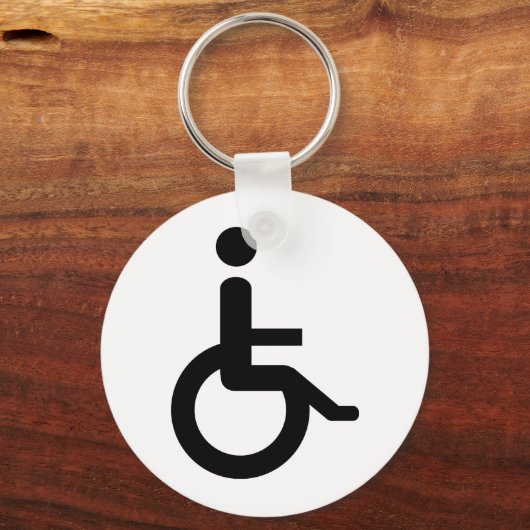 Rollstuhlfahrer Schlüsselanhänger (Vorderseite)