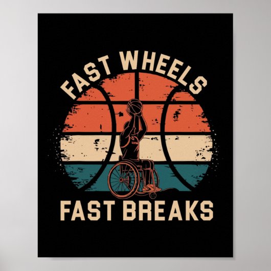 Rollstuhlfahrer Spieler Behindert Behinderung Behi Poster (Vorne)