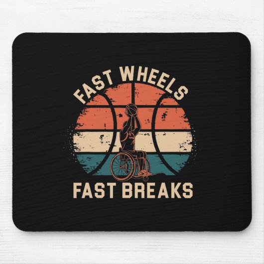 Rollstuhlfahrer Spieler Behinderter Behinderung Be Mousepad (Vorne)