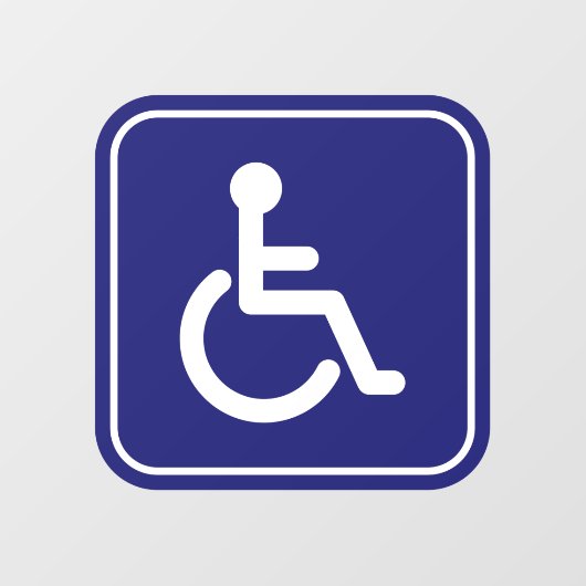 Rollstuhlfahrer Zugang Zuhause Business Fensteraufkleber (Blatt)