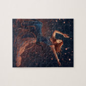 Rollstuhlfahrerin tanzt fröhlich puzzle (Horizontal)