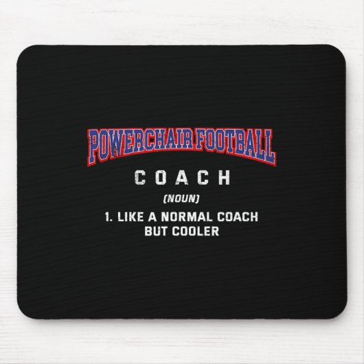 Rollstuhlfußball-Trainer-Definition Lustiger Elekt Mousepad (Vorne)
