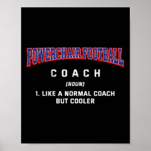 Rollstuhlfußball-Trainer-Definition Lustiger Rolls Poster