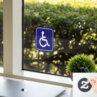 Rollstuhlgerechter Zugang Haus Gewerbe  Fensteraufkleber