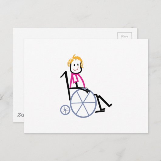Rollstuhlkid Postkarte (Vorne/Hinten)