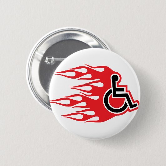 Rollstuhlraketenflammen Button (Vorne & Hinten)