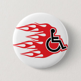 Rollstuhlraketenflammen Button