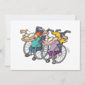 Rollstuhlrassen-Spaß Adaptive Sportfiguren Einladung (Vorderseite)