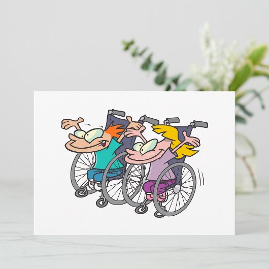 Rollstuhlrassen-Spaß Adaptive Sportfiguren Einladung