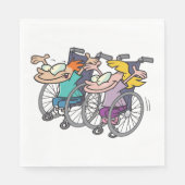 Rollstuhlrennen Papier Napkins Serviette (Vorderseite)