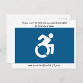 Rollstuhlrennen Postkarte (Vorne/Hinten)