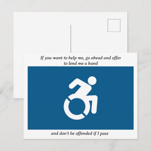 Rollstuhlrennen Postkarte (Vorne/Hinten)