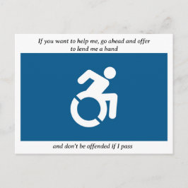 Rollstuhlrennen Postkarte