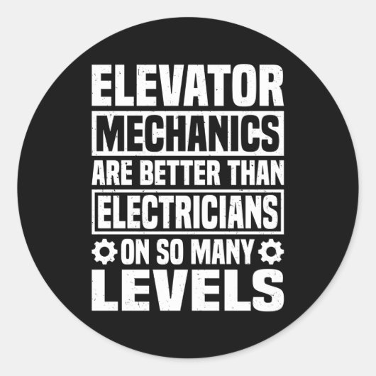 Rollstuhlreparatur Mechanischer Aufzug Runder Aufkleber (Vorderseite)