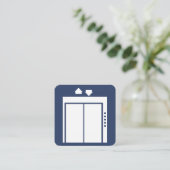 Rollstuhlreparaturservice Quadratische Visitenkarte (Stehend Vorderseite)