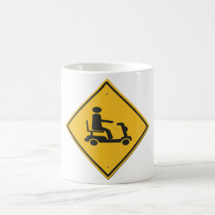 Rollstuhlscooter. kaffeetasse