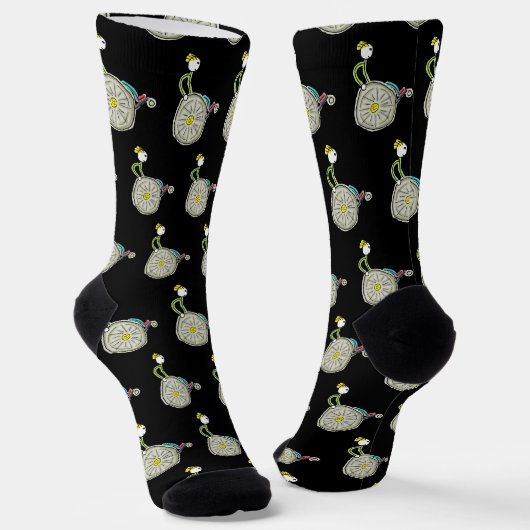 Rollstuhlstickman Socken (Gewinkelt)