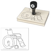 Rollstuhlstruktur Gummistempel (Stempel)