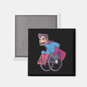 Rollstuhlsuperhero I Amputee Handicap Behinderung Magnet (Vorderseite/Rückseite)
