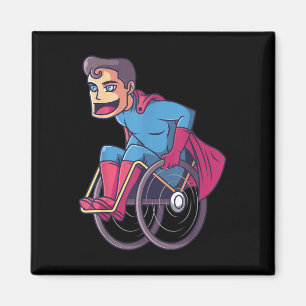 Rollstuhlsuperhero I Amputee Handicap Behinderung Magnet