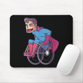 Rollstuhlsuperhero I Amputee Handicap Behinderung Mousepad (Mit Mouse)