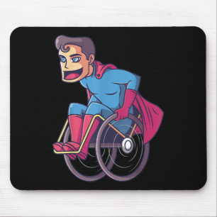 Rollstuhlsuperhero I Amputee Handicap Behinderung Mousepad