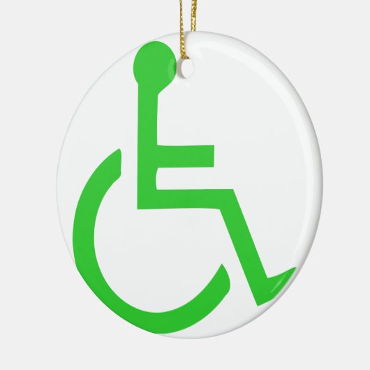 Rollstuhlsymbol Keramikornament (Links)