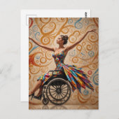 Rollstuhltanz Lady Postkarte (Vorne/Hinten)