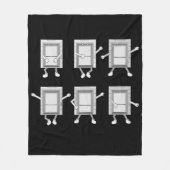 Rollstuhltechniker verleiht Männeraufhängung Fleecedecke (Vorderseite)