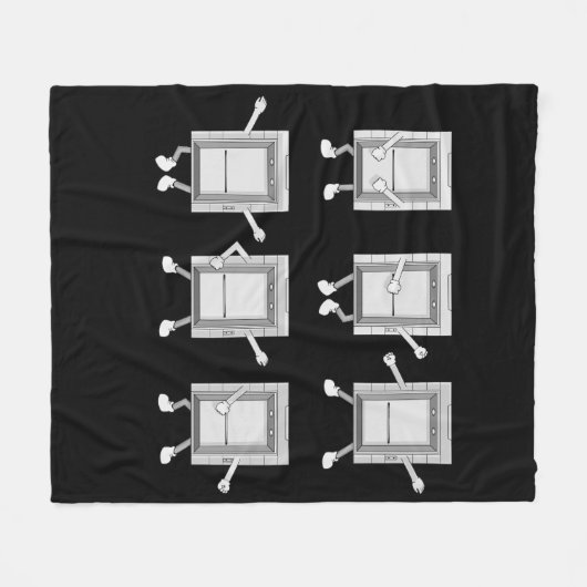 Rollstuhltechniker verleiht Männeraufhängung Fleecedecke (Vorderseite (Horizontal))