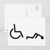 Rollstuhlunfall Postkarte (Vorne/Hinten)